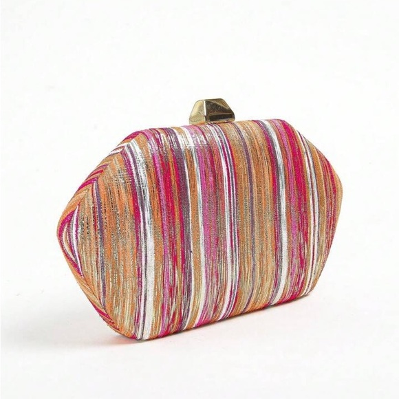 Multicolor Striped Women's Clutch - Picture 6 of 8